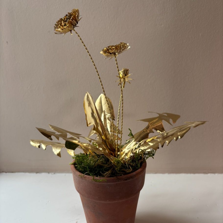 Hand crafted brass Dandelion